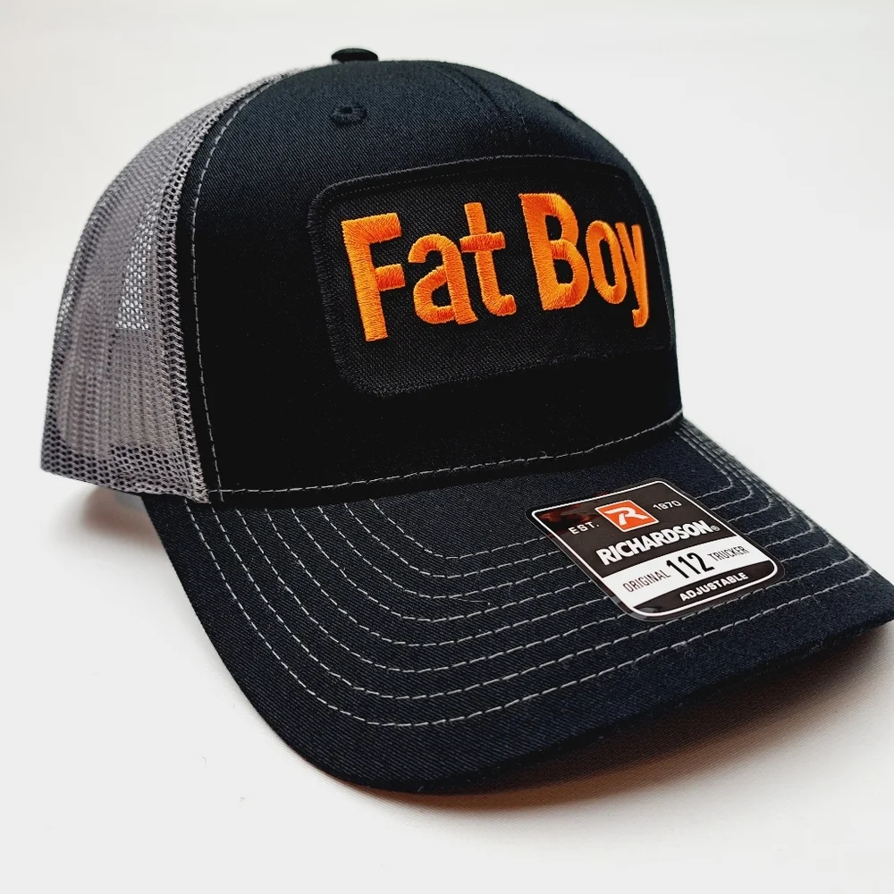 Fat Boy Harley Richardson 112 Trucker Embroidered Patch Mesh Snapback…